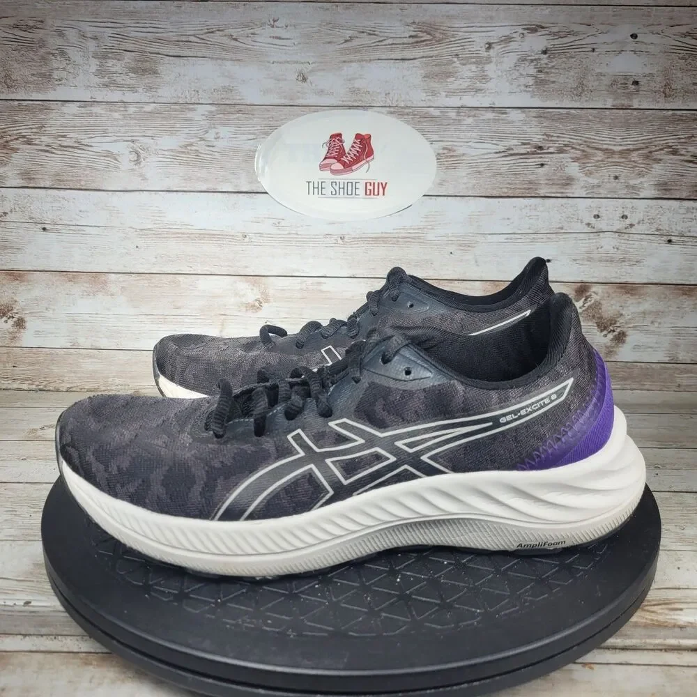 ASICS Gel-Excite 8 Women's Size 6.5 Black Purple running shoes
